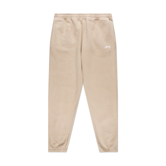 stüssy overdyed stock logo pant (beige) - a.plus