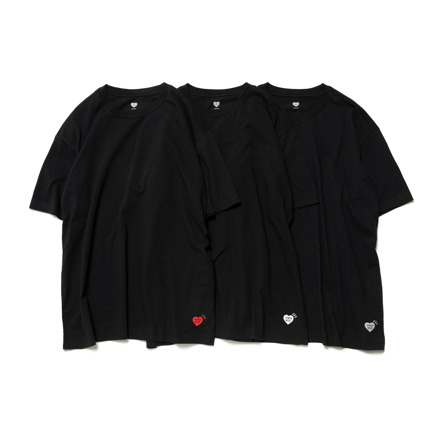 human made 3-pack t-shirt pack (black) - a.plus