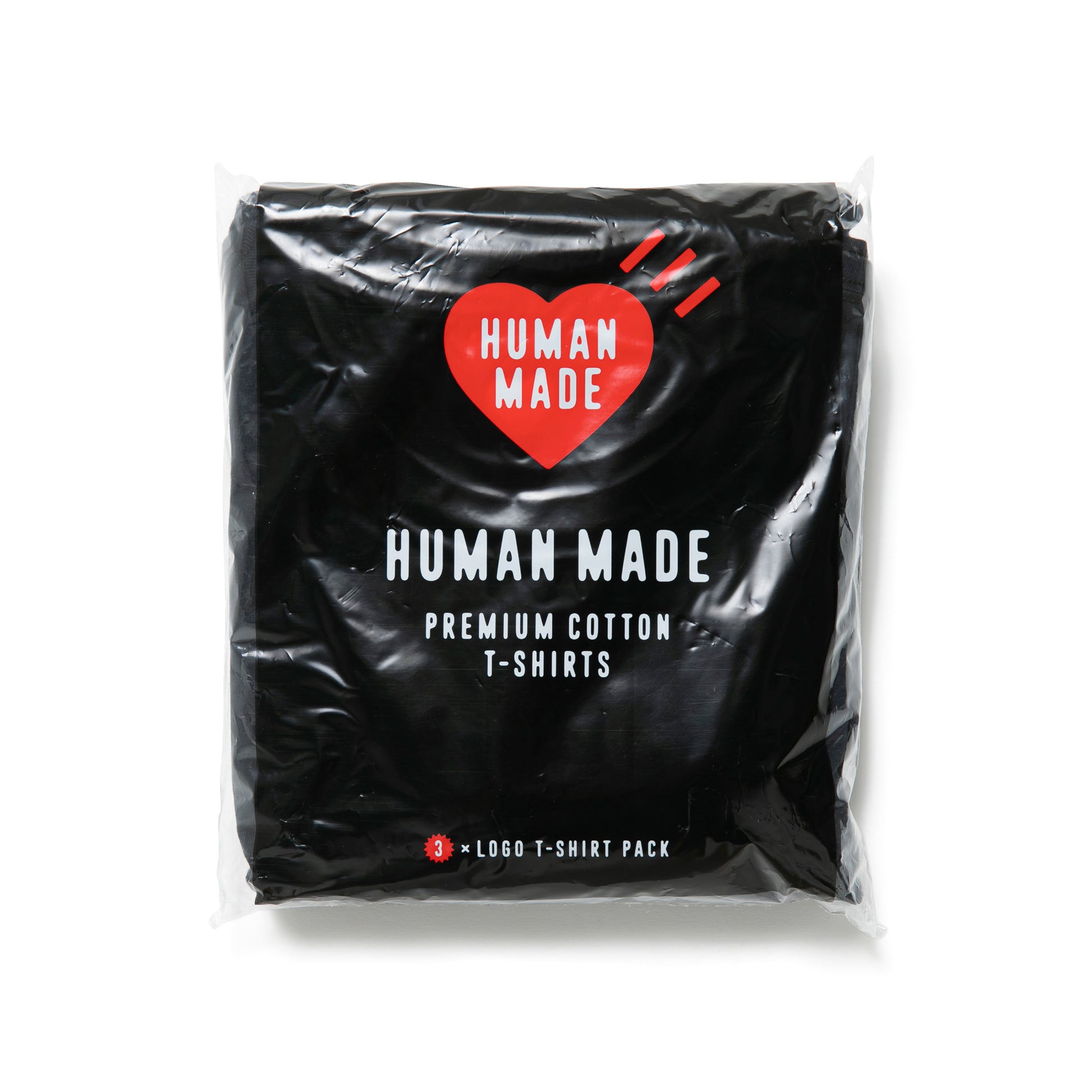 human made 3-pack t-shirt pack (black) - a.plus