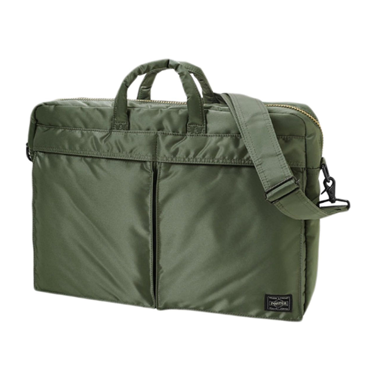 porter-yoshida & co. tanker 2way briefcase (sage green) - a.plus