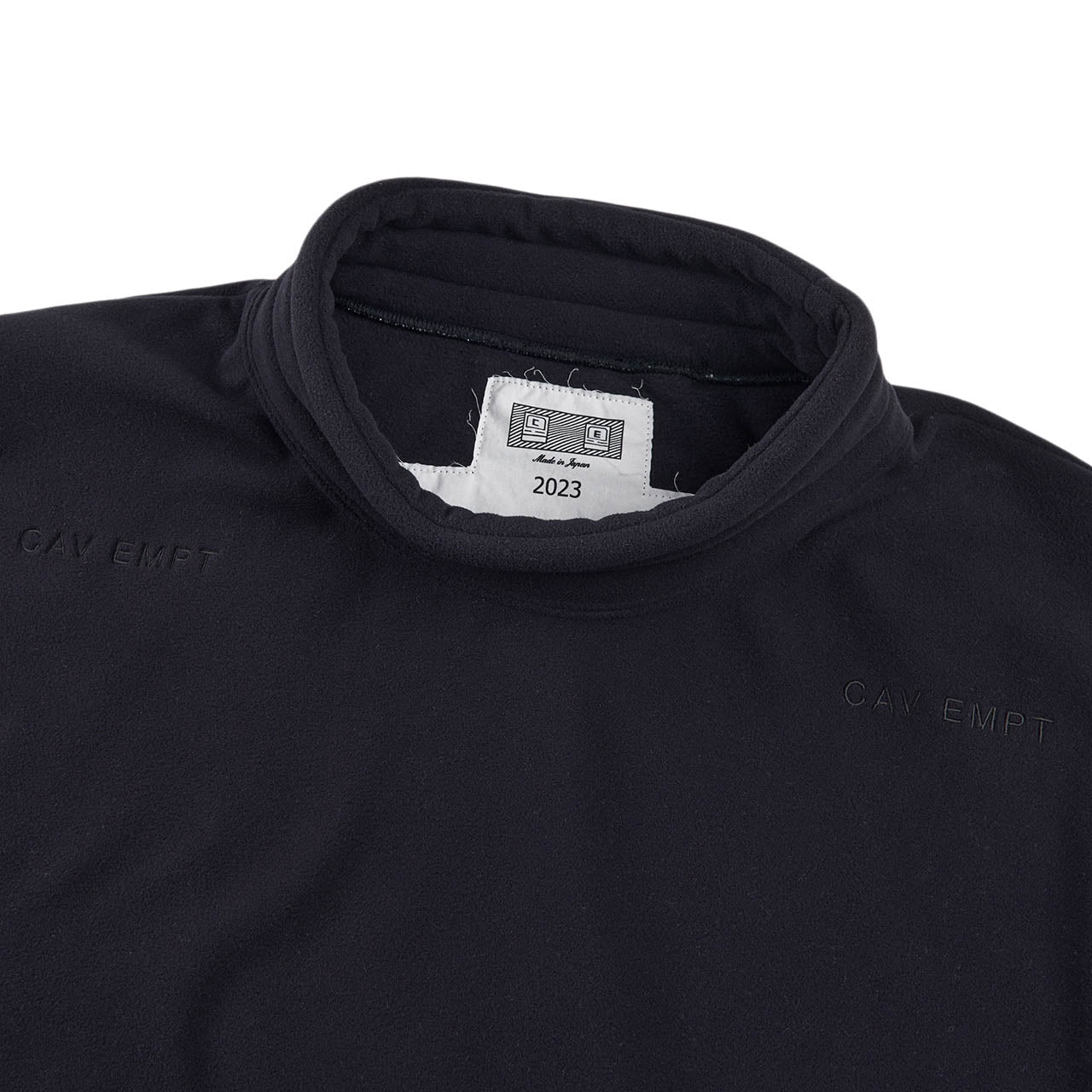 cav empt high neck fleece pullover (black) - a.plus