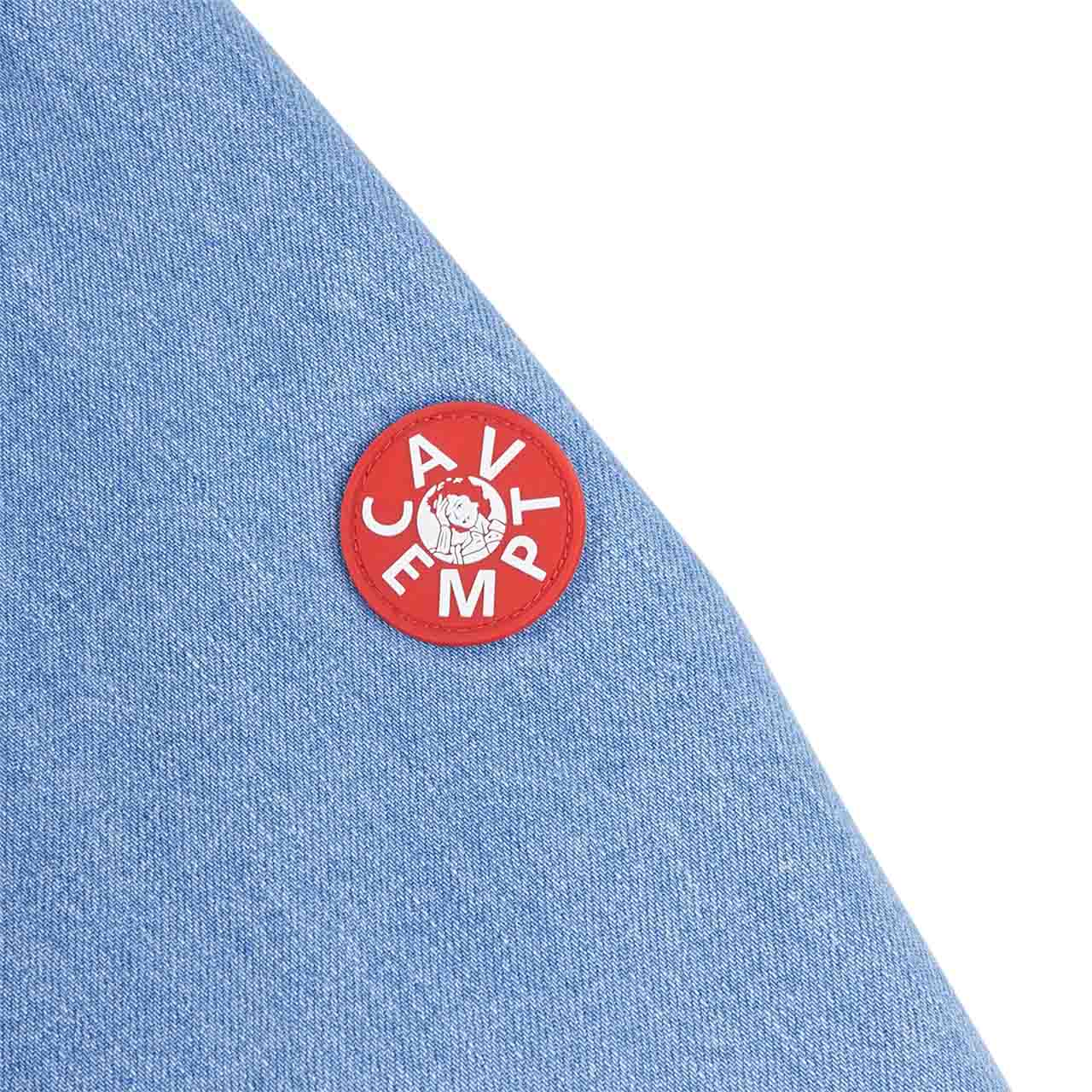 cav empt design wash denim jacket (blue) - a.plus
