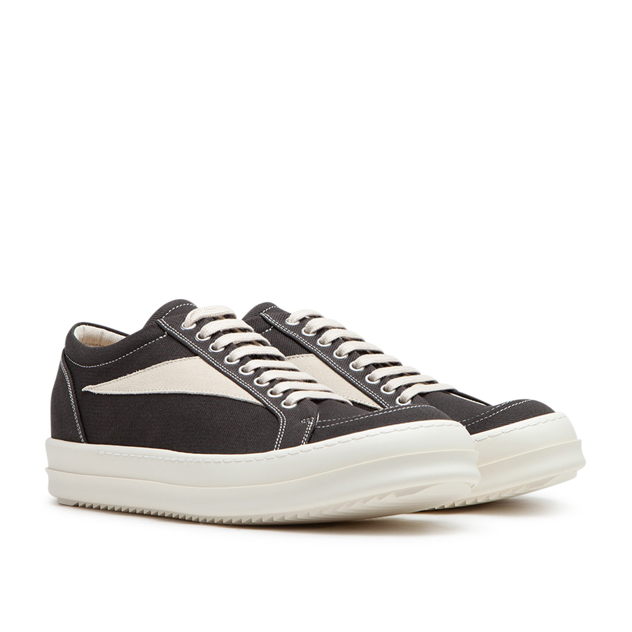rick owens drkshdw scarpe in denim sneaks (dark dust / pearl / milk) - a.plus