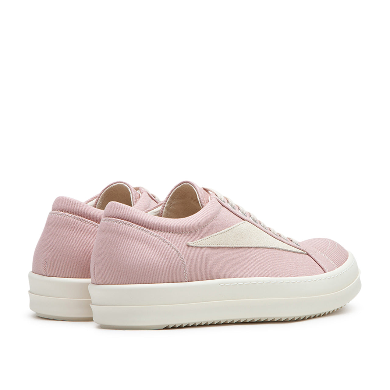 rick owens drkshdw scarpe in denim vintage sneaks (faded pink / pearl / milk) - a.plus