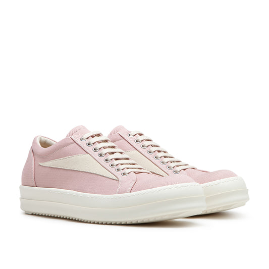 rick owens drkshdw scarpe in denim vintage sneaks (faded pink / pearl / milk) - a.plus