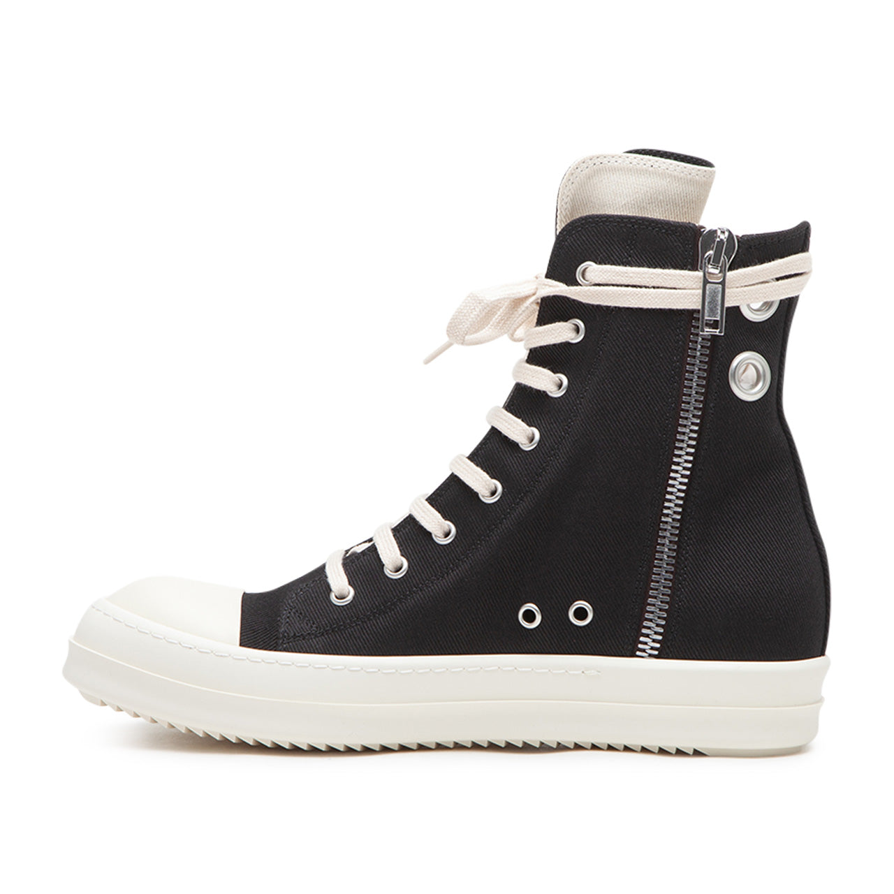 rick owens drkshdw sneaks (black / milk / milk) - a.plus