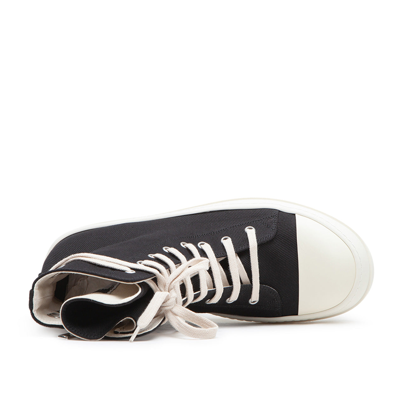 rick owens drkshdw sneaks (black / milk / milk) - a.plus