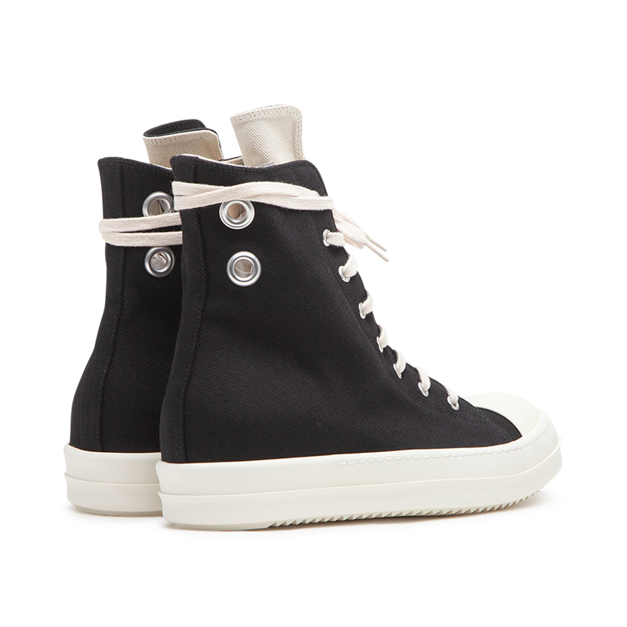 rick owens drkshdw sneaks (black / milk / milk) - a.plus