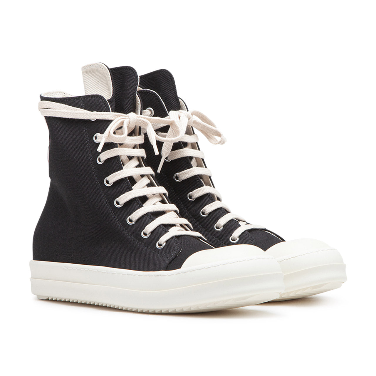 rick owens drkshdw sneaks (black / milk / milk) - a.plus
