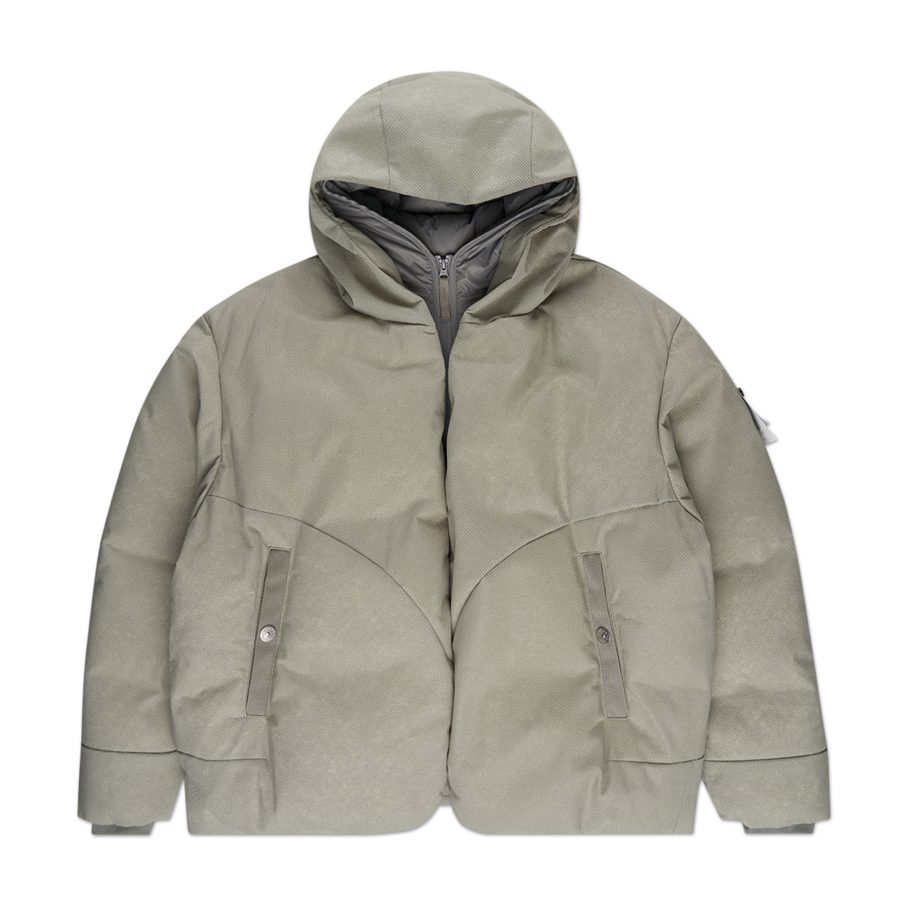 stone island shadow project real down jacket (olive)