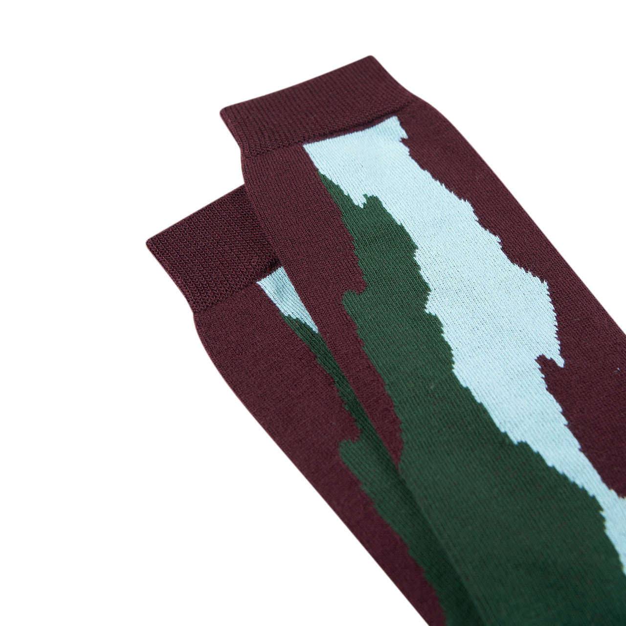 henrik vibskov wool cloud socks (rust / green / blue)