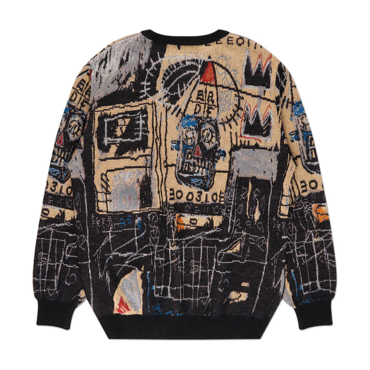 wacko maria jean-michel basquiat crew neck sweater type one (multi