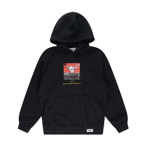 wacko maria jean-michel basquiat washed heavy weight hoodie (black)