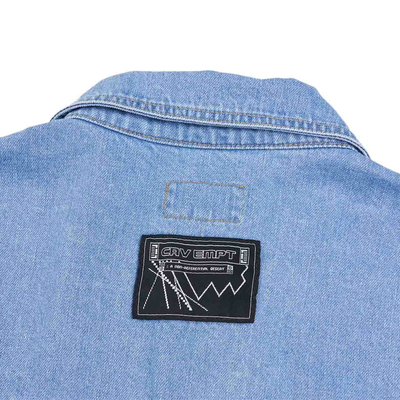 cav empt design wash denim jacket (blue) - a.plus store
