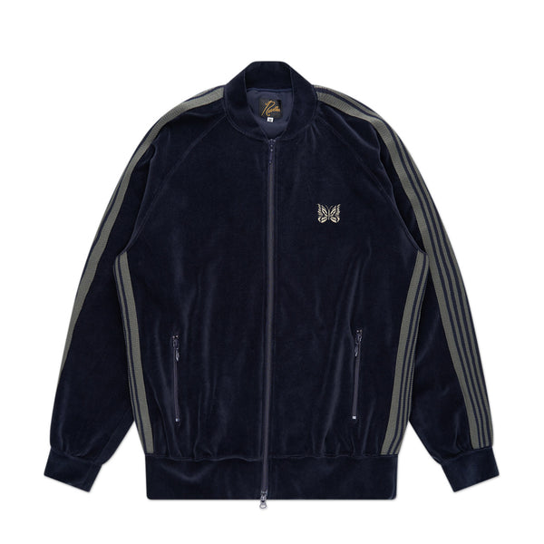 needles side stripe track velour jacket (navy) LQ234 - a.plus