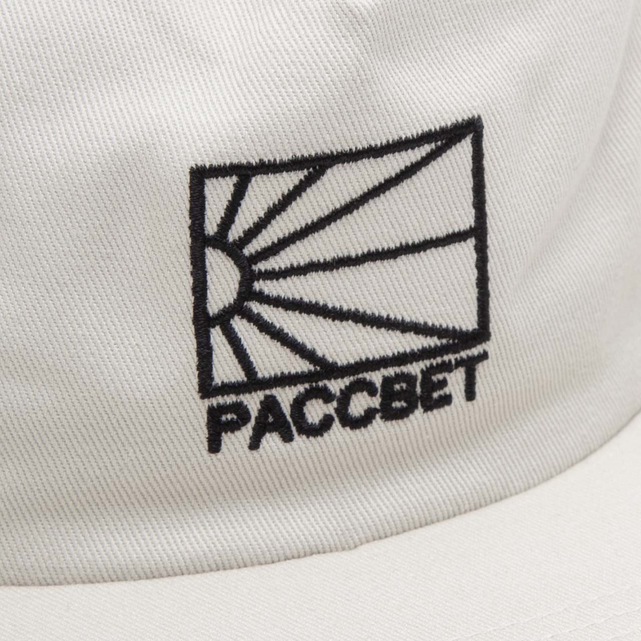rassvet woven 5-panel logo cap (off white)