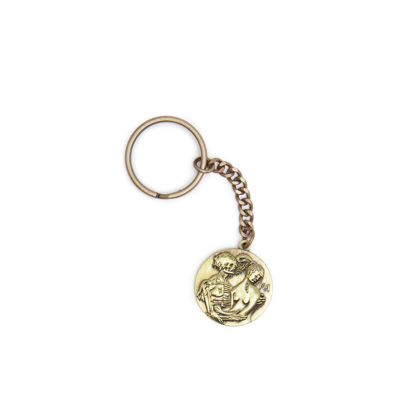 fucking awesome coin keychain (gold)