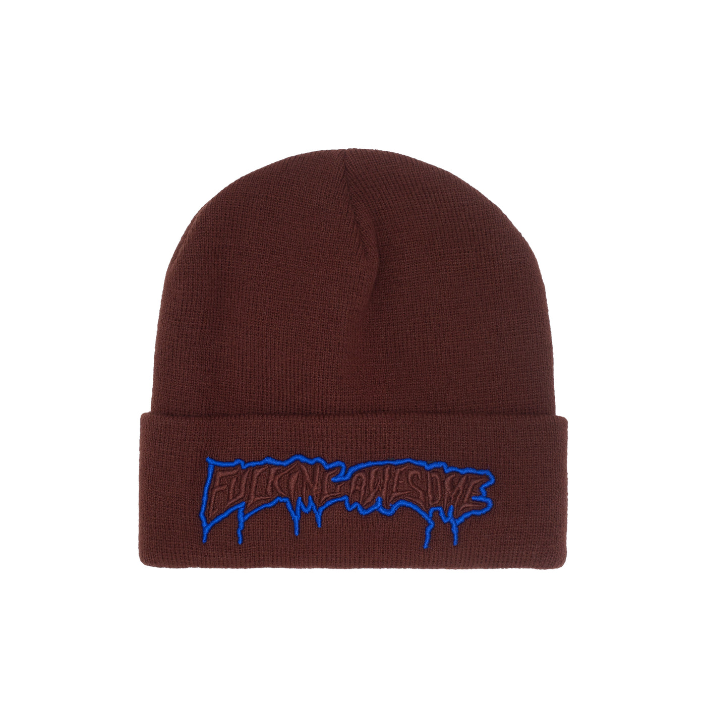 fucking awesome running cuff beanie (brown)