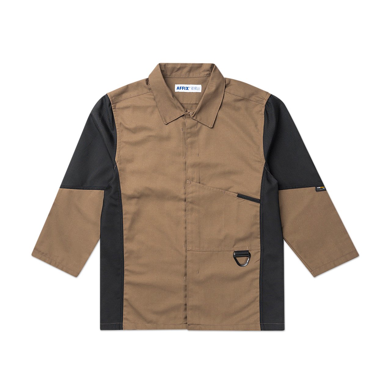 affix duo-tone work shirt (tan / black) - aw20t03 - a.plus - Image - 1