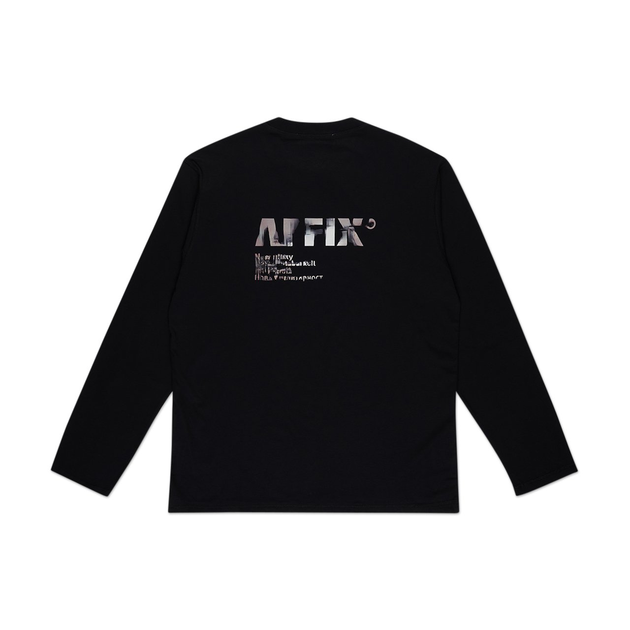 affxwrks affxwrks a.i. standardised logo longsleeve t-shirt (black)
