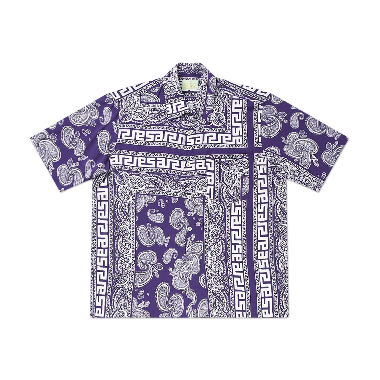 aries aries bandana print hawaiian shirt (navy)