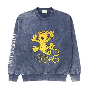 aries aries flatulant tiger crewneck sweatshirt (navy)