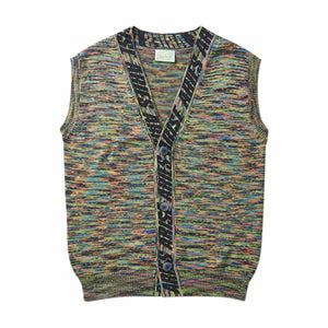 aries aries space dye sweater vest (black / multi)