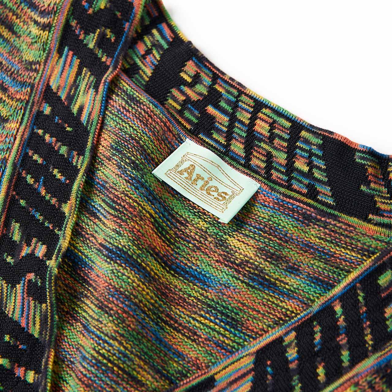 aries aries space dye sweater vest (black / multi)
