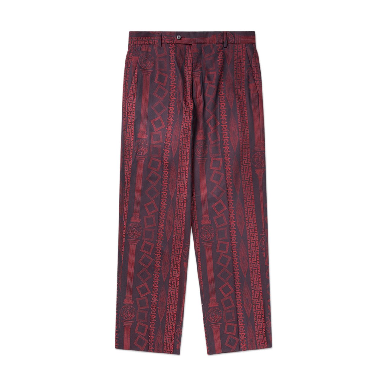 aries aries tailored column jacquard trouser (red)