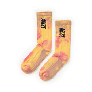 aries aries tie-die socks (yellow)