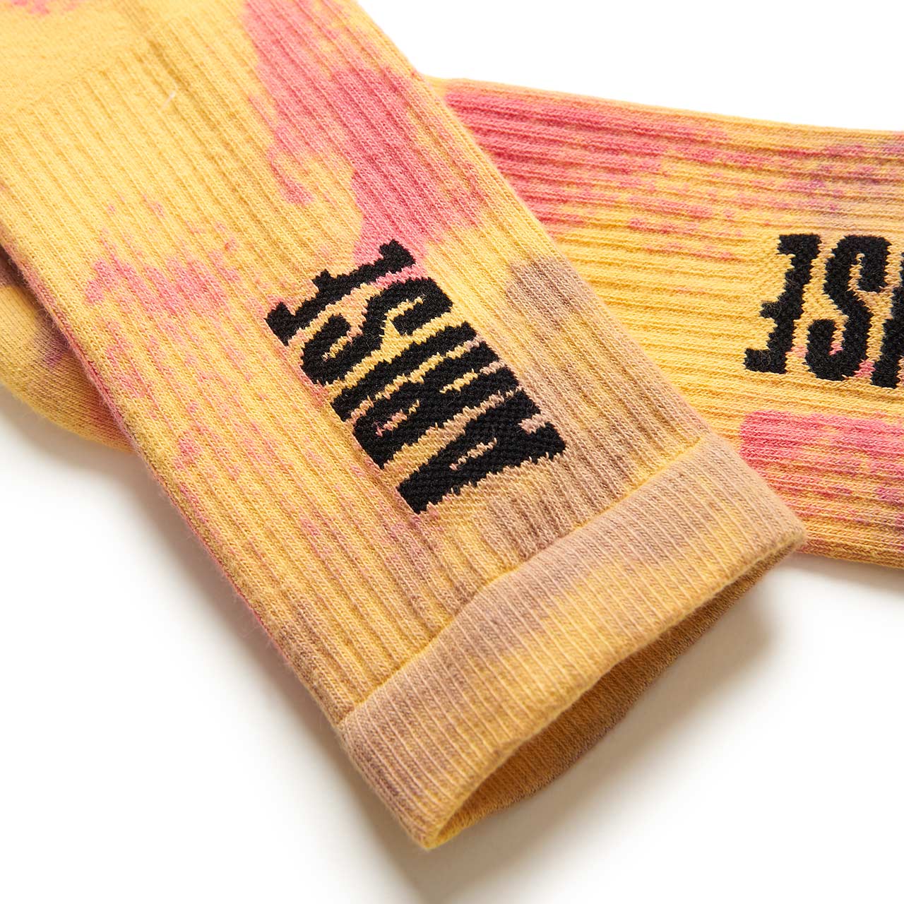 aries aries tie-die socks (yellow)