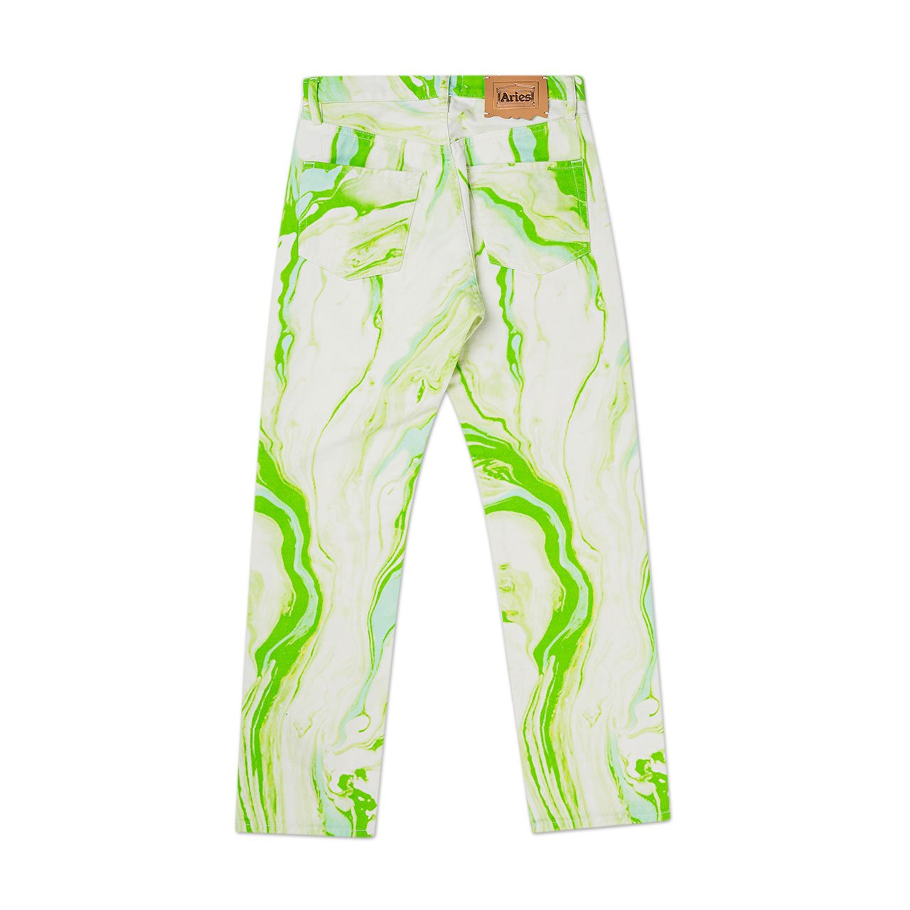 aries marble lilly jeans (white / green) - frar30501-30 - a.plus - Image - 2