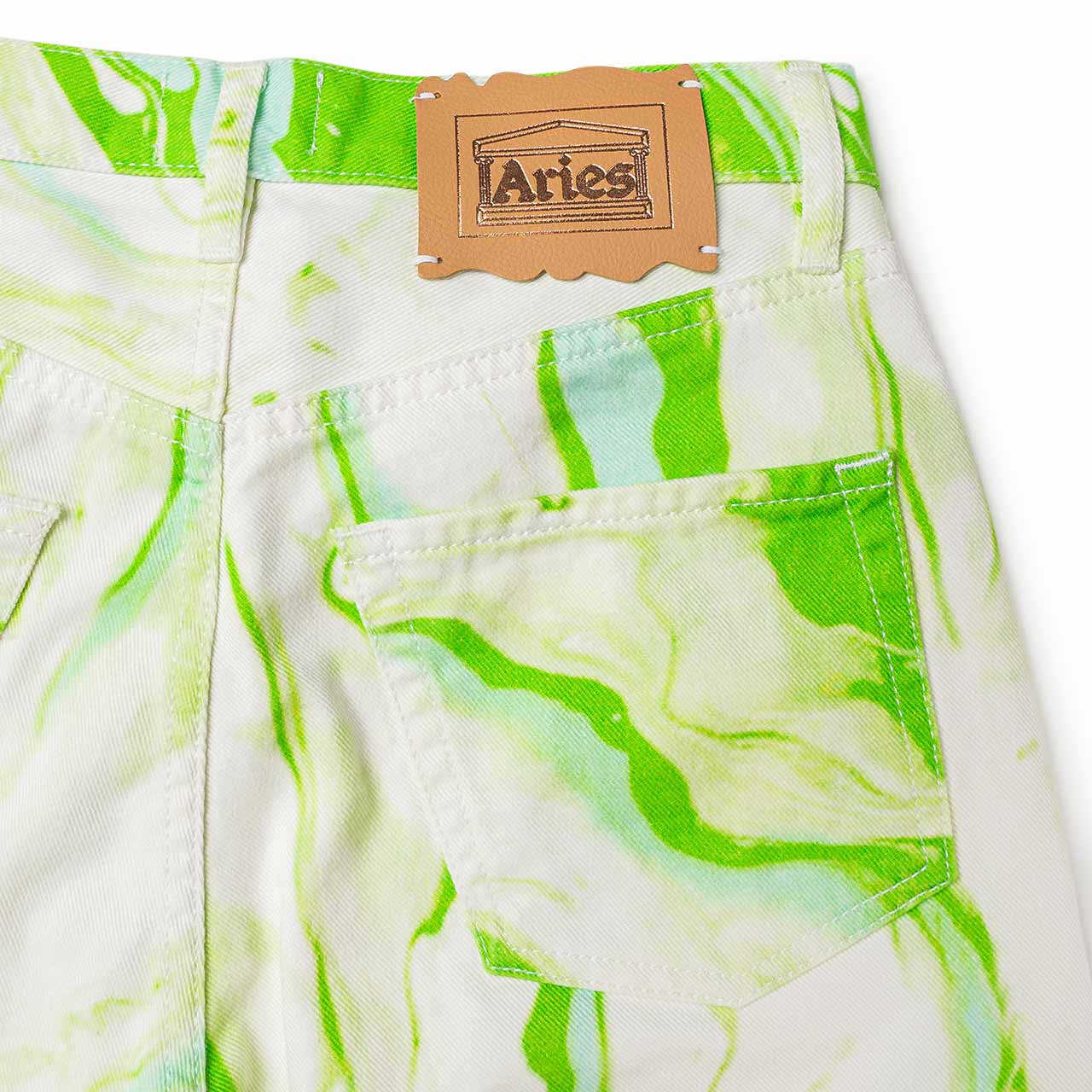 aries marble lilly jeans (white / green) - frar30501-30 - a.plus - Image - 5
