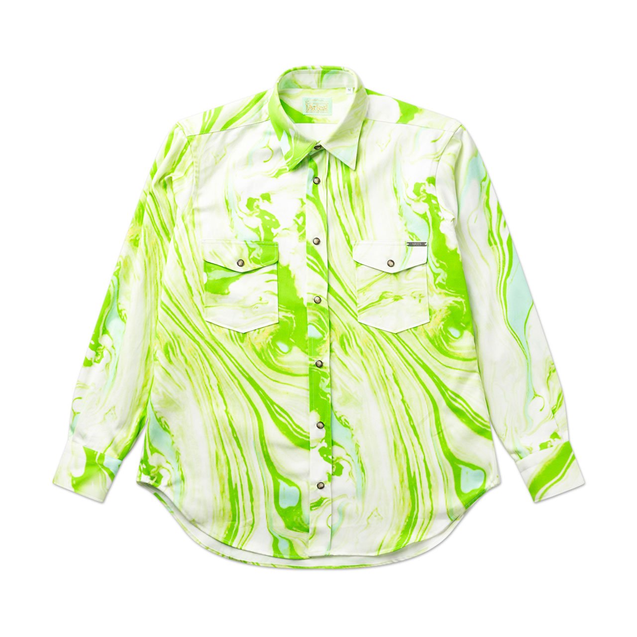 aries marble western shirt (green) - frar40501 - a.plus - Image - 1