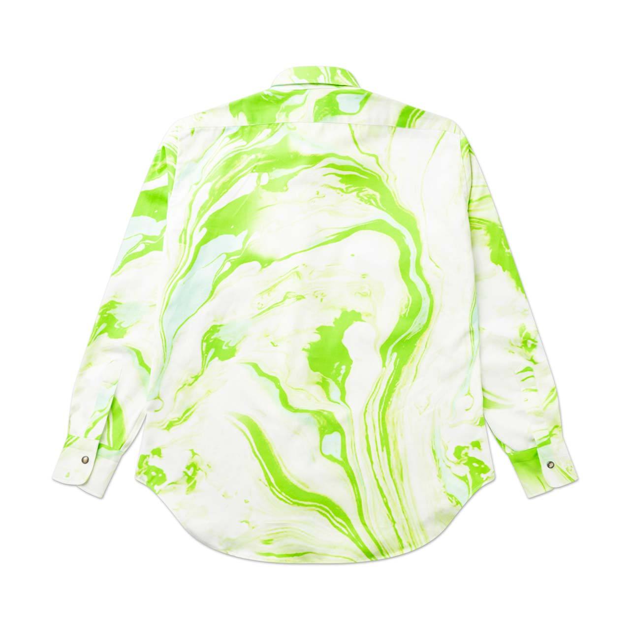 aries marble western shirt (green)