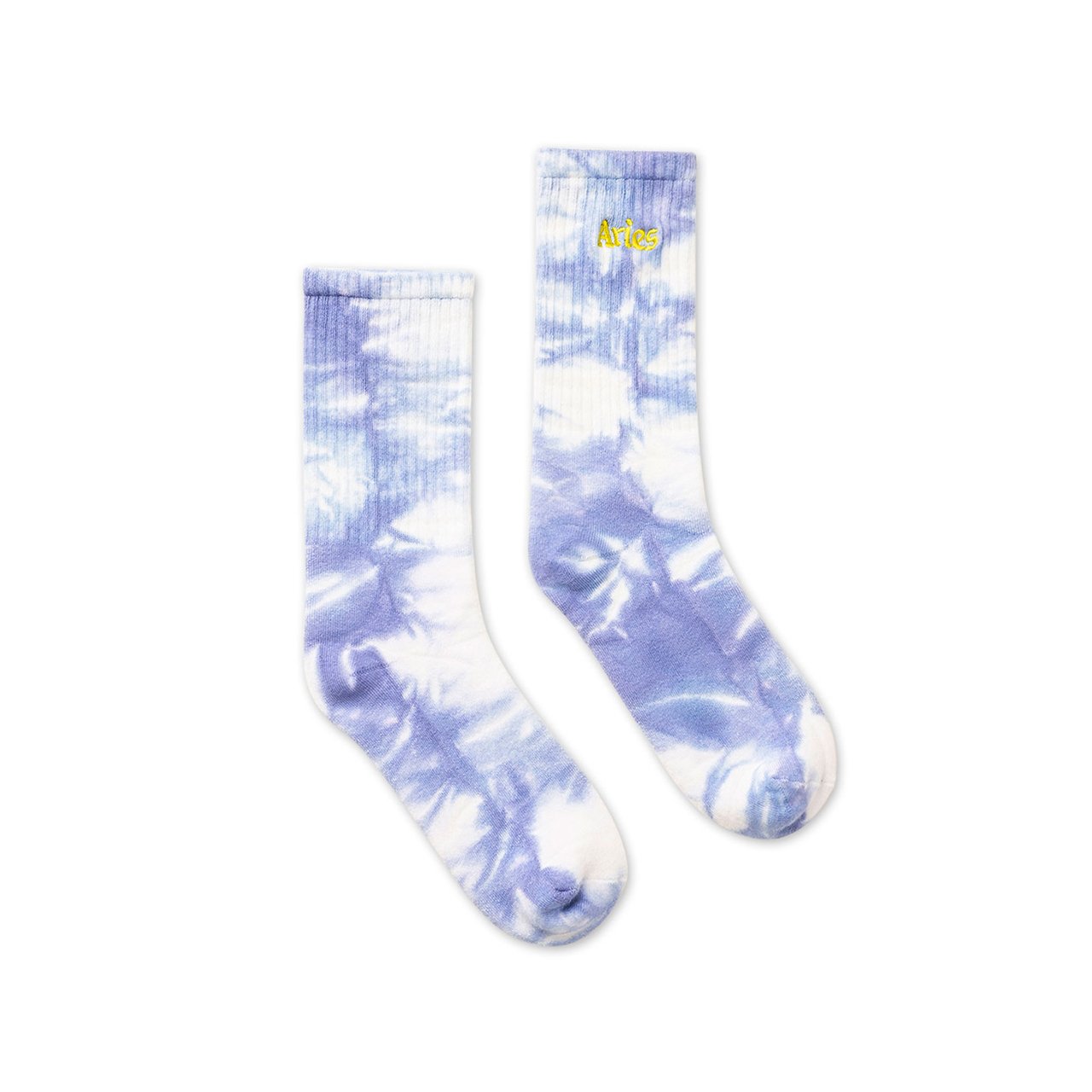 aries tie dye socks (purple / white) - sqar00044 - a.plus - Image - 1