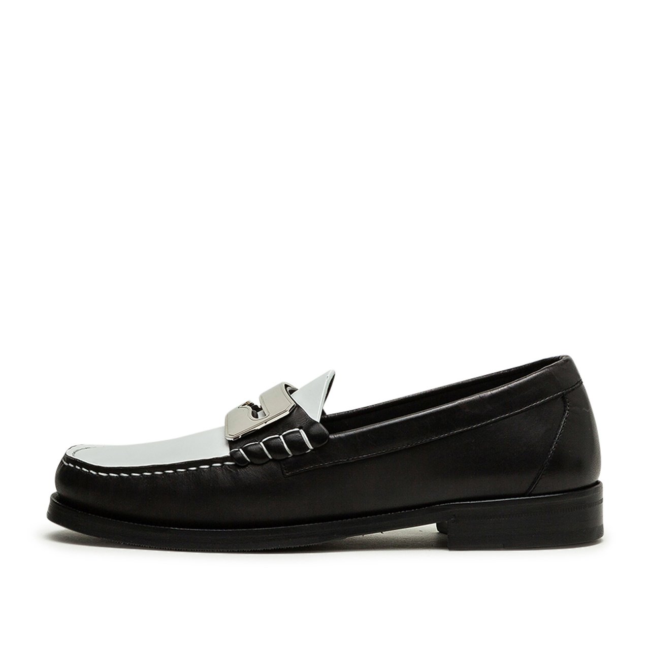 buscemi town loafer black white 120SMBENPN99OF a.plus