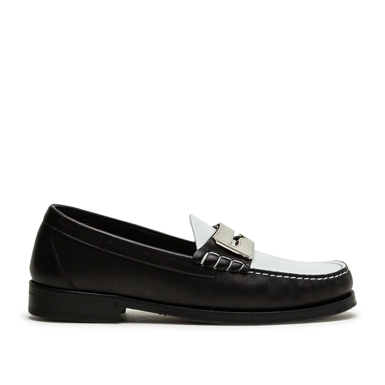 buscemi town loafer black white 120SMBENPN99OF a.plus