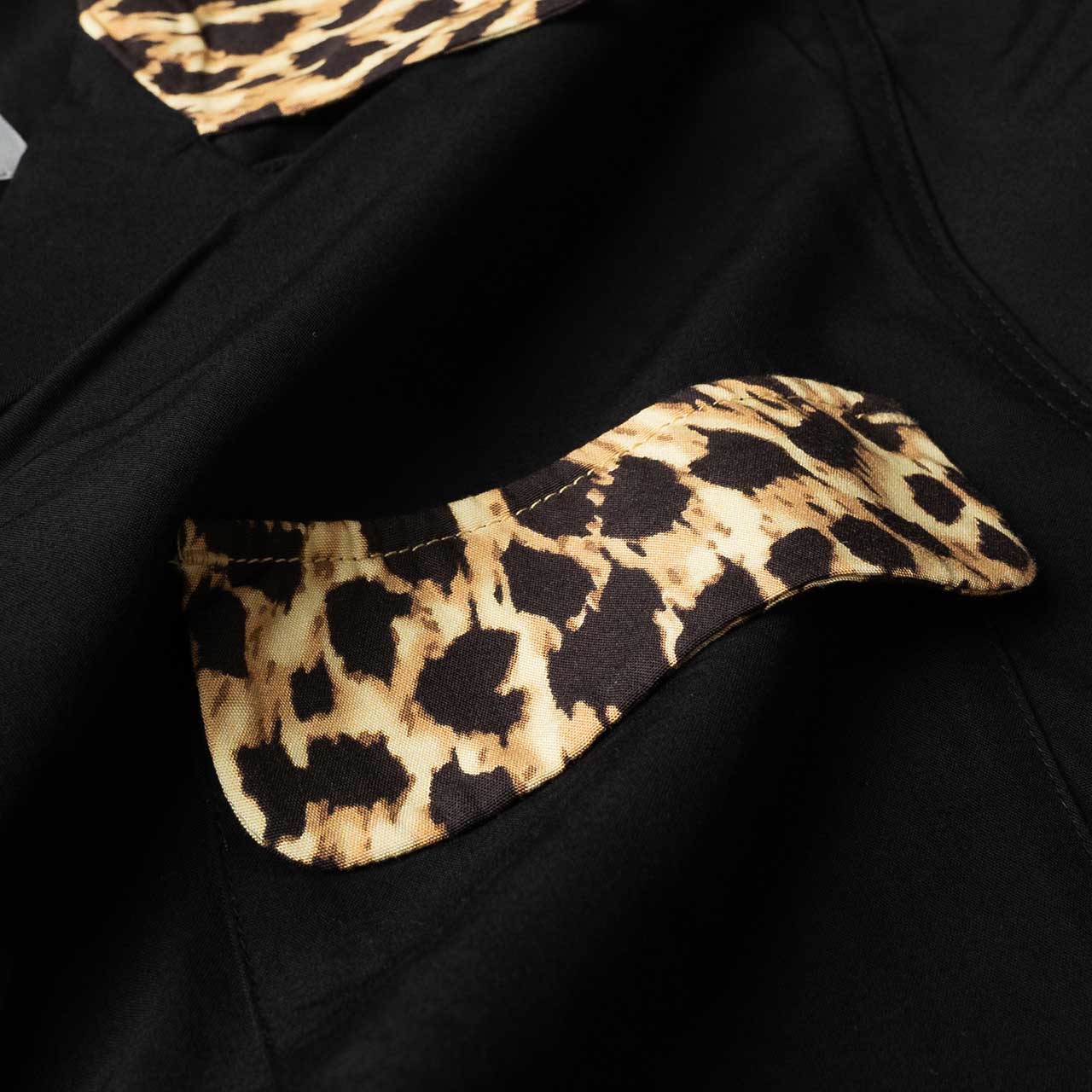 carhartt wip x wacko maria 50's shirt (black / leopard print)