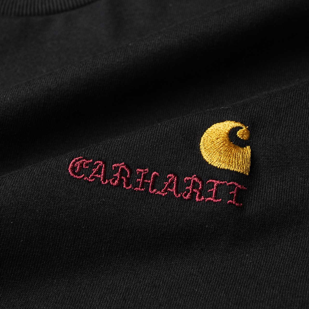 carhartt wip x wacko maria american script t-shirt (black)  I028249.0D6.00.03 - a.plus