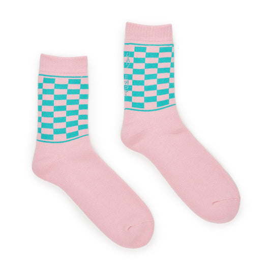cav empt cav empt checker socks (pink)