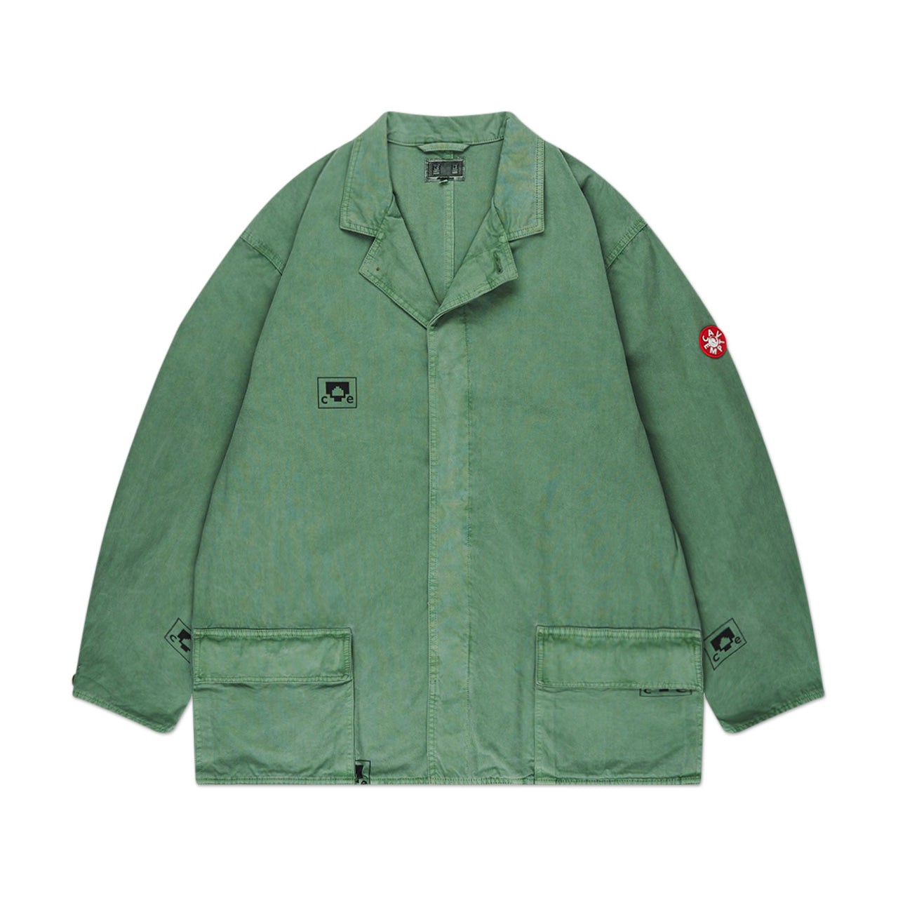 cav empt cav empt overdye interspersed lapel jacket (green)