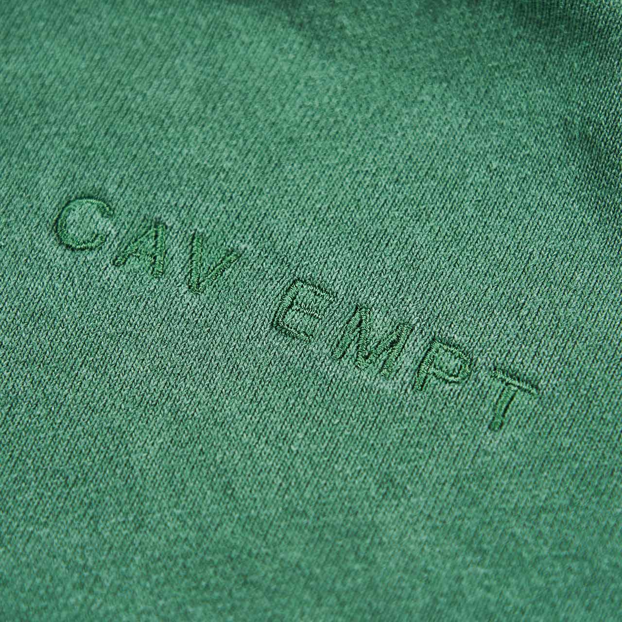 cav empt cav empt overdye stripe print heavy hoodie (green)
