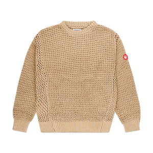 cav empt cav empt side mesh loose waffle knit (beige)