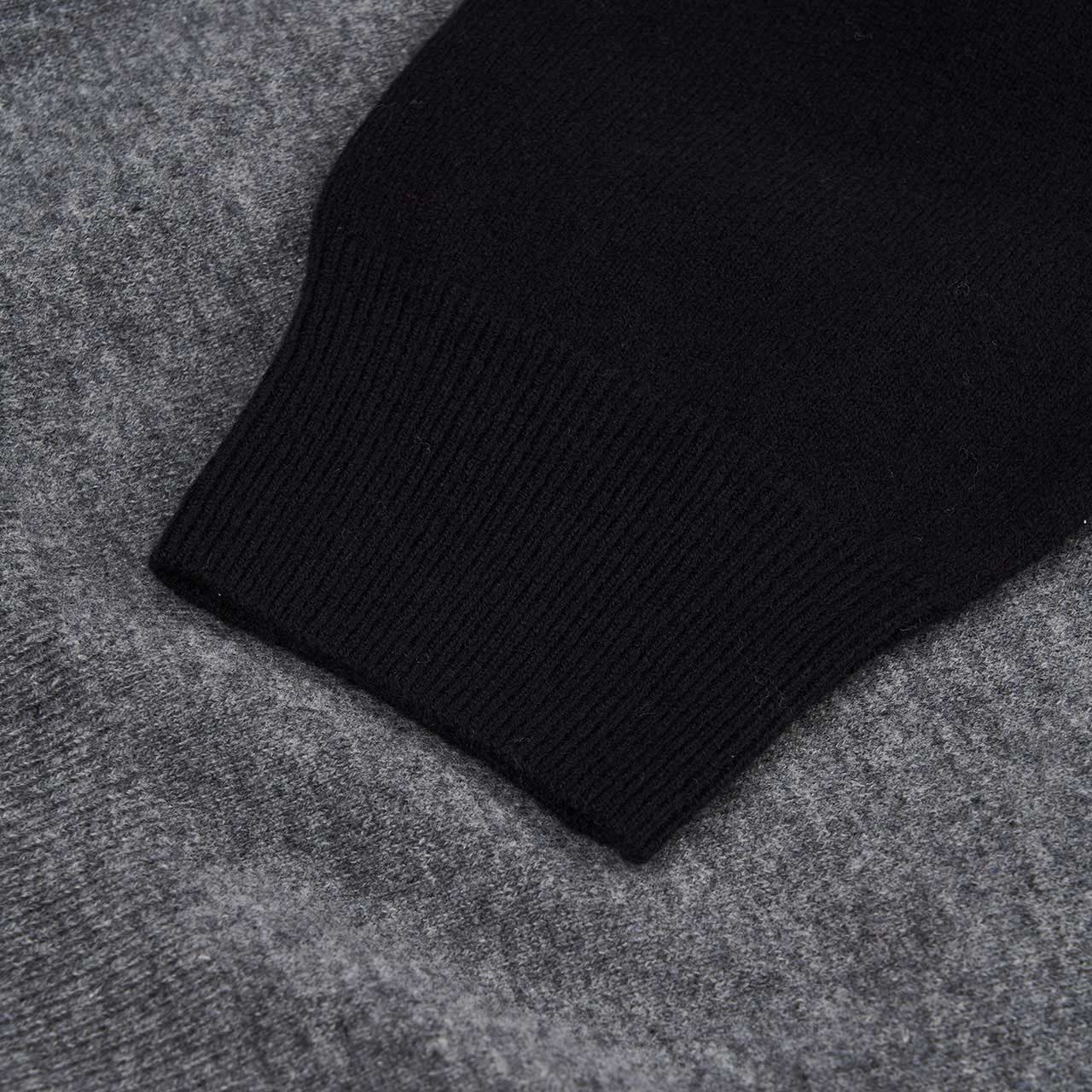 comme des garçons shirt comme des garçons shirt contrast panel sweatshirt (grey / black)