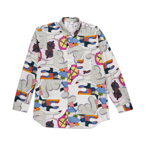 comme des garçons shirt comme des garçons shirt x kaws classic shirt (print i)