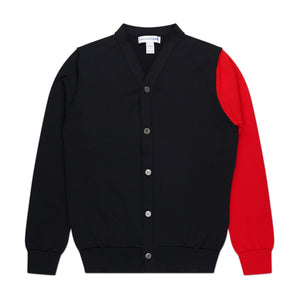 comme des garçons shirt comme des garçons two tone cardigan (black / red)