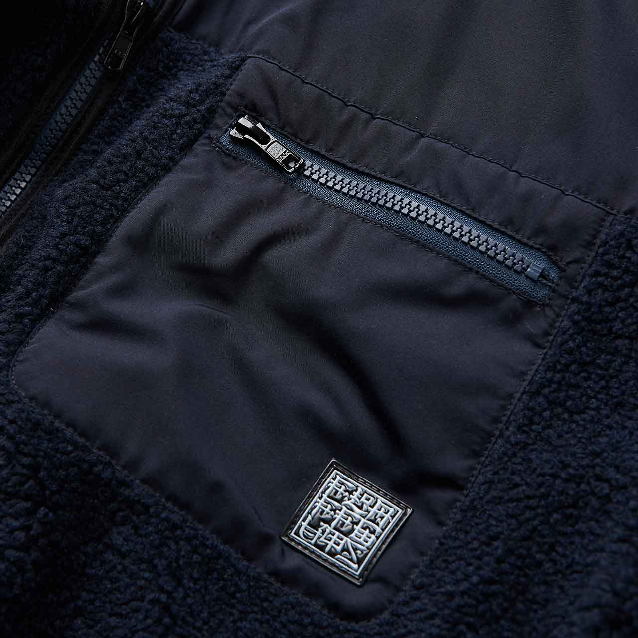 flagstuff f/z fleece hoodie (navy) 20AW-FS-13 - a.plus