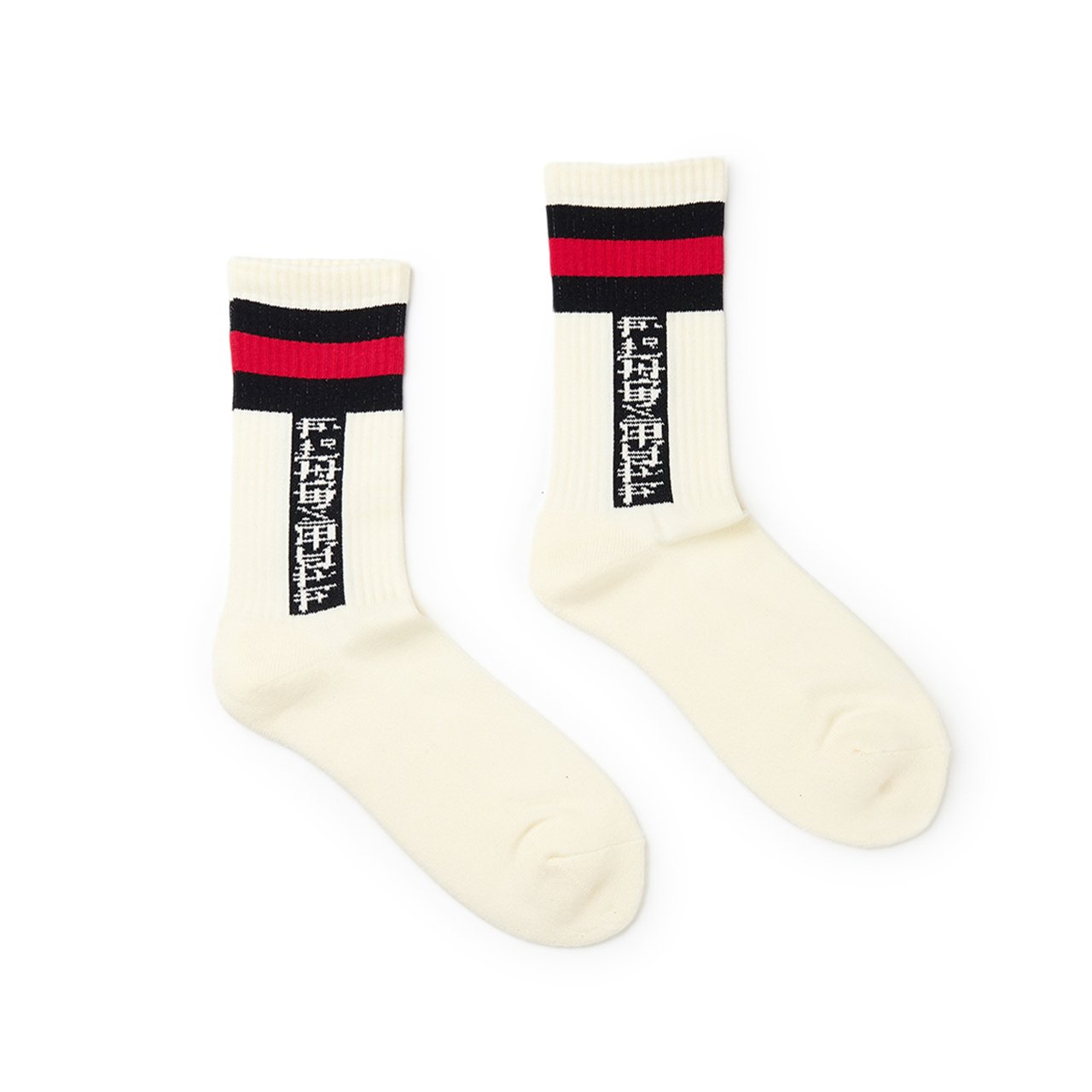 flagstuff "kanji logo" socks (white) - 19aw-fs-70 - a.plus - Image - 1
