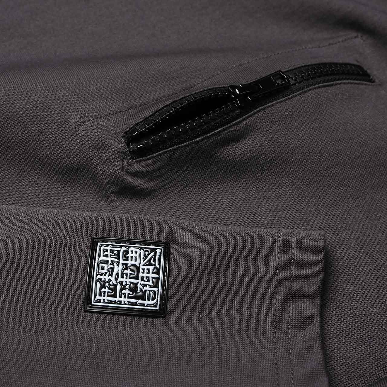flagstuff zip big l/s t-shirt (grey) - 20ss-fs-st-01 - a.plus - Image - 3